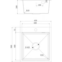 Кухонная мойка Ukinox PRB450.500-GT10C0CW - фото2
