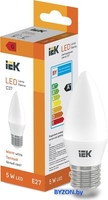 Светодиодная лампочка IEK LED Candle C37 400lm 3000K E27 - фото