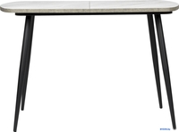 Кухонный стол ВВР Раздвижной пластиковый (лавант/бетон светлый/черный конус 110-150/70) - фото2