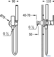 Гигиенический душ Tres Loft 20522301OR - фото2