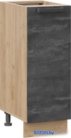 Шкаф напольный Трия Детройт 1Н3 (дуб крафт золотой/угольный камень) - фото