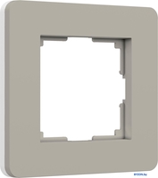 Рамка Werkel Split W0013067 (дымчатый/белый, Soft-Touch) - фото