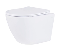 Унитаз подвесной Roxen Antares Tornado в комплекте с инсталляцией Asten Readle Zentralmodul с кнопкой сатин (хром матовый) - фото2