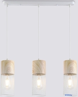 Подвесная люстра Ambrella TR8499/3 WH/WD (белый/дерево) - фото, картинка Подвесная люстра Ambrella TR8499/3 WH/WD (белый/дерево) - фото