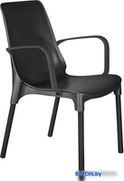 Стул с подлокотниками Sheffilton SHT-S76 (черный муар) - фото