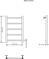 Полотенцесушитель Aquanet Mauro 60x40 282001 (правый) - фото2