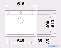 Кухонная мойка Blanco Pleon 6 (темная скала) [521679] - фото2