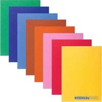 Набор цветной бумаги BRAUBERG Бархатная 124726 (8 л) - фото2