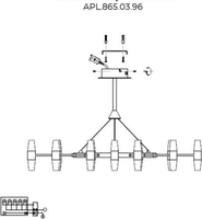 Подвесная люстра Aployt APL.865.03.96 - фото2, картинка2 Подвесная люстра Aployt APL.865.03.96 - фото2