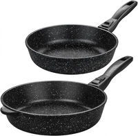 Набор сковород Elan Gallery Гармония вкуса 120134+2 (черный мрамор) - фото2
