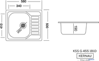 Кухонная мойка Kernau KSS G 455 1B1D Smooth - фото2