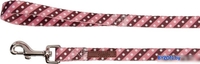 Поводок Camon DC118/F.03 (полосатый розовый/коричневый в горошек) - фото, картинка Поводок Camon DC118/F.03 (полосатый розовый/коричневый в горошек) - фото