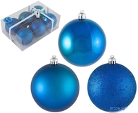 Елочная игрушка Волшебная страна PB8-6SMB-B 101629 (6 шт) - фото