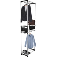 Стойка для одежды Sheffilton SHT-WR11 932289 (черный/хром лак/черный) - фото