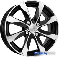 Литые диски K&K Джемини 15x6" 4x100мм DIA 54.1мм ET 48мм Алмаз черный - фото