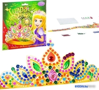 Набор для рукоделия Bondibon Новогодняя тиара принцессы с пайетками и стразами ВВ1945 - фото