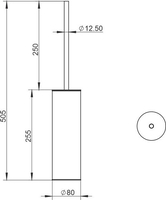 Ершик для унитаза Whitecross Ergo ER2276NIB (брашированный никель) - фото2