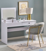 Туалетный столик с зеркалом Halmar Megan (белый) - фото