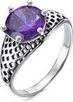 Кольцо Wolves Нежный поцелуй Серебрение 1646 (р.19, камень фиолетовый) - фото, картинка Кольцо Wolves Нежный поцелуй Серебрение 1646 (р.19, камень фиолетовый) - фото