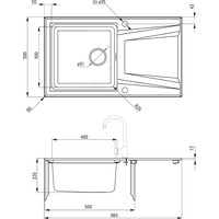 Кухонная мойка Deante Prime ZSR S113 (серый металлик) - фото2