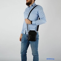 Мужская сумка Poshete 252-2260-BLK (черный) - фото2