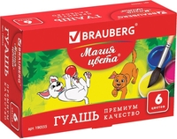 Гуашь BRAUBERG Магия цвета 190555 (6 цв) - фото