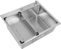 Кухонная мойка ARFEKA Eco AR мойка 600*500, коландер G, дозатор Satin - фото2