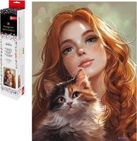 Алмазная мозаика Феникс+ Рыженькая с кошечкой 70815 - фото2