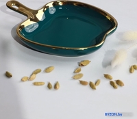 Блюдо AksHome Moonshine 18 (темно-зеленый/золото) - фото2