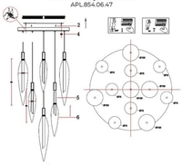 Подвесная люстра Aployt APL.854.06.47 - фото2, картинка2 Подвесная люстра Aployt APL.854.06.47 - фото2