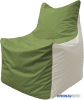 Кресло-мешок Flagman Фокс Ф2.1-231 (оливковый/белый) - фото