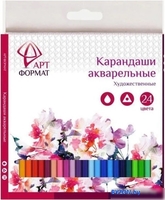 Набор акварельных карандашей АртФормат AF03-041-24 - фото