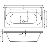 Ванна Riho Carolina 190x80 - фото2