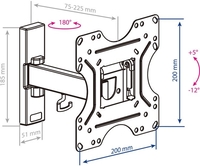 Кронштейн Kromax Optima 213 (черный) - фото2