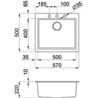 Кухонная мойка Elleci Quadra 105 Light Grey 97 - фото2