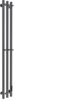 Полотенцесушитель Маргроид Ferrum Inaro СНШ 80*6*12 Графит, скрытого монтажа, таймер справа (6 крючков) - фото