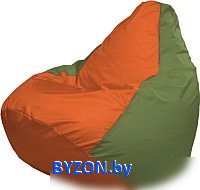 Кресло-мешок Flagman Груша Мега XXXL Г3.1-216 (оранжевый/оливковый) - фото