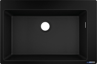 Кухонная мойка Hansgrohe S51 S510-F660 Zlewozmywak nablatowy 660 43313170 (черный графит) - фото
