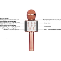 Микрофон Wster WS-858 (розовый) - фото2