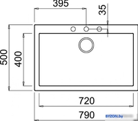 Кухонная мойка Elleci Quadra 130 Kera K96 - фото2
