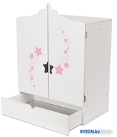 Шкаф для кукол Leader Toys Diamond Star c дизайнерским звездным принтом 73219 (белый) - фото2
