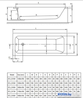 Ванна Deante Prizma 140x70 KTJ 014W - фото2