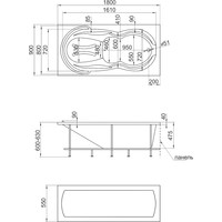 Ванна 1Марка Taormina 180x90 - фото2