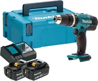 Ударная дрель-шуруповерт Makita DHP453RTJ (с 2-мя АКБ, кейс) - фото