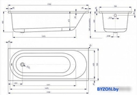 Ванна VagnerPlast Kasandra 175x70 (с каркасом) - фото2