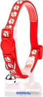 Ошейник Duvo Plus Белые лапки 11160/red (красный) - фото2, картинка2 Ошейник Duvo Plus Белые лапки 11160/red (красный) - фото2