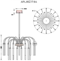 Подвесная люстра Aployt APL.852.17.64 - фото2, картинка2 Подвесная люстра Aployt APL.852.17.64 - фото2