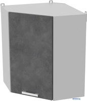 Шкаф навесной Интерлиния Компо ВШУ-720 (бетон портленд) - фото