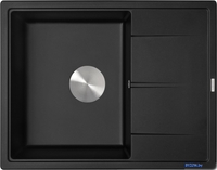 Кухонная мойка ZorG Rock 65 Premium black metallic - фото2