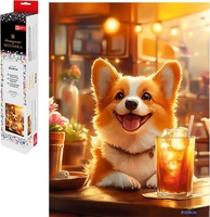 Алмазная мозаика Феникс+ Корги с лимонадом 70818 - фото2
